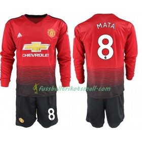 Fußballtrikots Manchester United MATA 8 Kinder 2018-2019 Langarm Heimtrikotsatz kaufen